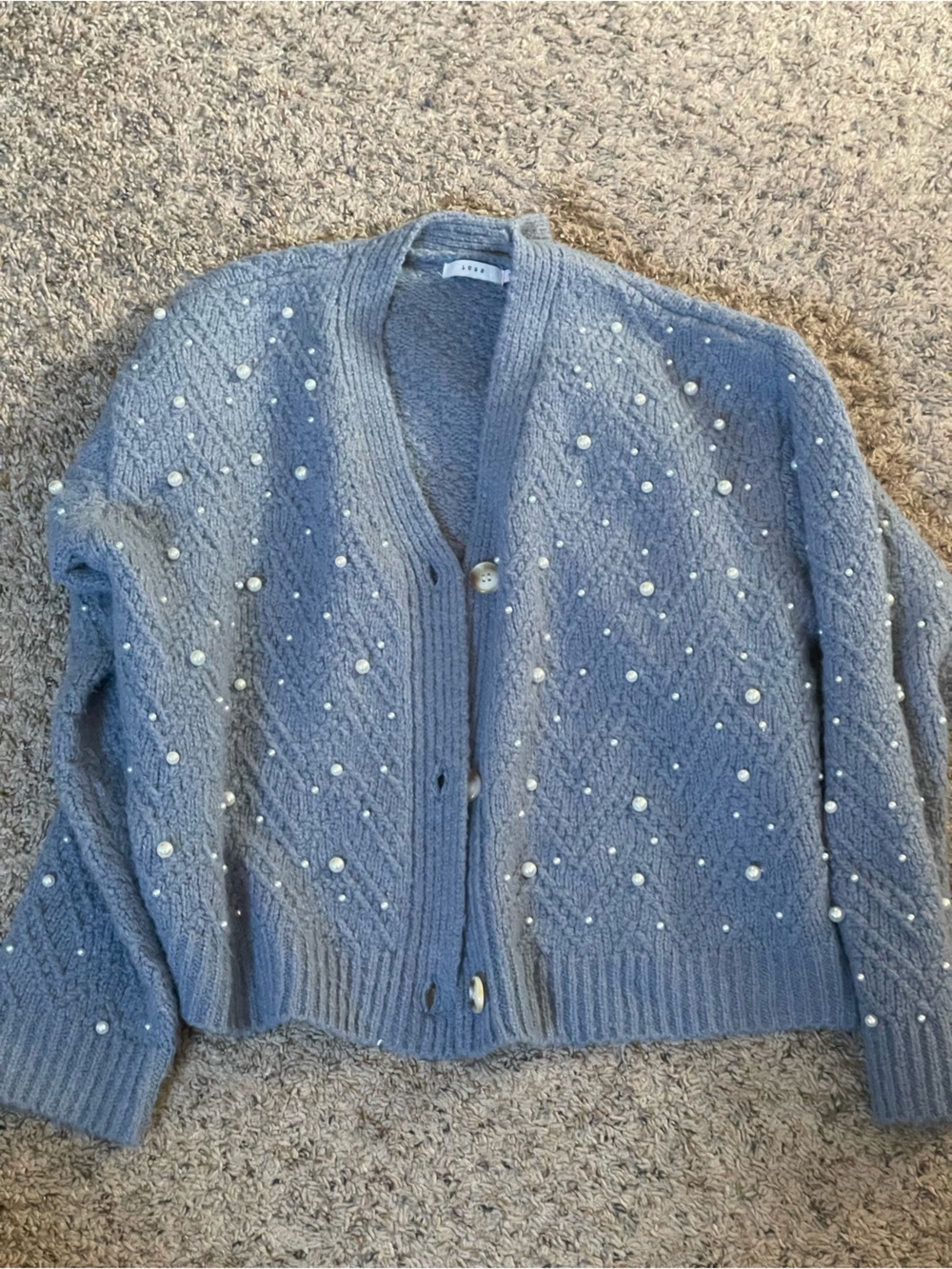 Pearl embellished sweater by Lush from Nordstrom Rack